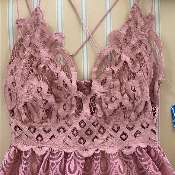 HOST PIC FREE PEOPLE ONE ADELLA BURNOUT SLIP DRESS RARE MAUVE COLOR SIZE MEDIUM - Picture 8 of 12